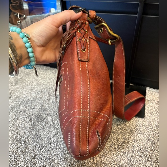 Coach Y2K Bleecker Slim Duffle Saddle Tan Leather Crossbody bag - Picture 9 of 15